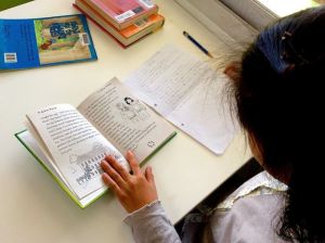 After 6 months of learning English a student has decided to translate sections of her favourite book into Japanese. Given the time & space, she makes sense of her new language through the lens of her home language.